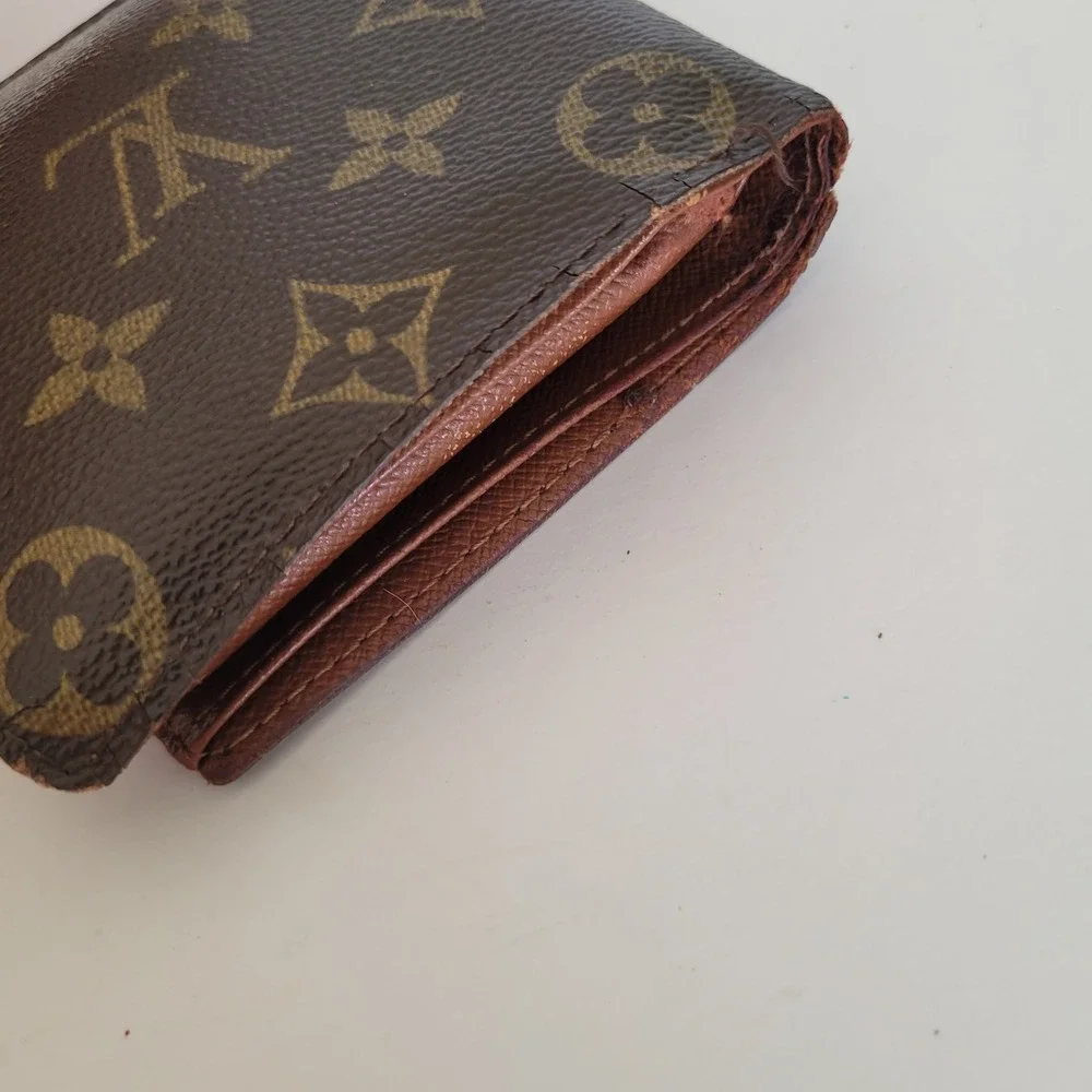 Louis Vuitton Monogram Bifold Wallet Brown CA0024 Made in Spain Project Piece